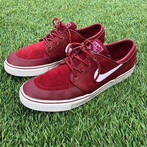 NIKE SB Zoom Stefan Janoski Premium SE Mens Size 12 Team Red White Skateboarding